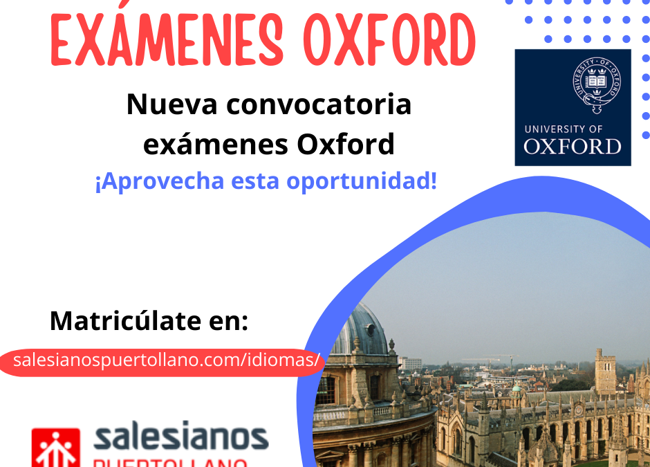 NUEVAS FECHAS PARA EXÁMENES OXFORD